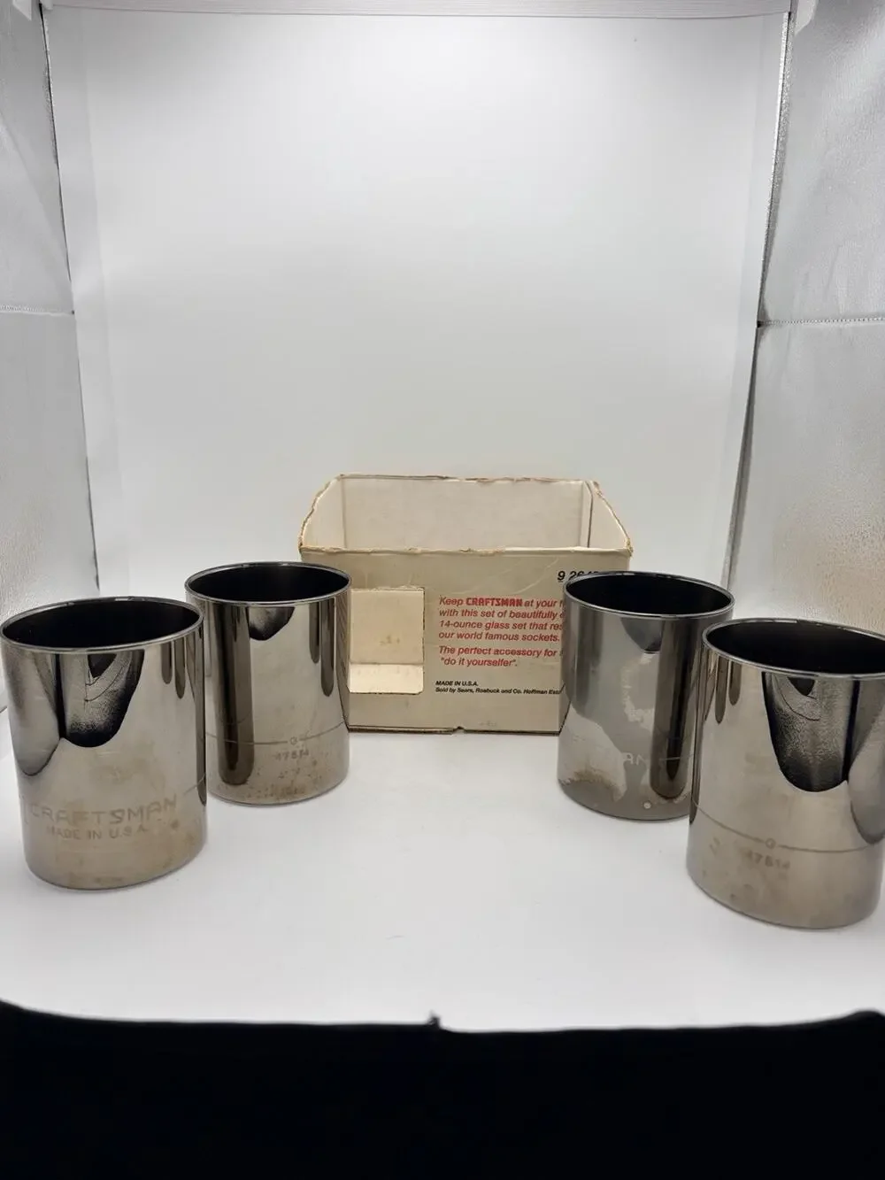 Vintage Craftsman 4” Drinking Glasses. 70/80s